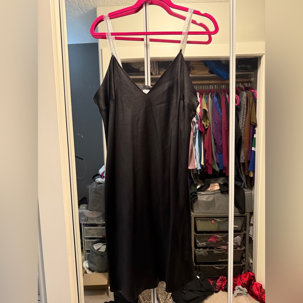 Primark Black Satin Dress